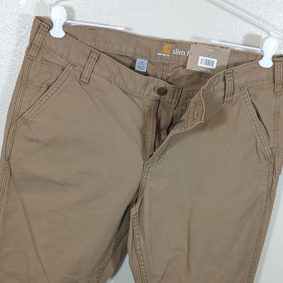 Carhartt Women's Crawford Slim Fit Pant 14 Regular in Yukon - Picture 6 of 12
